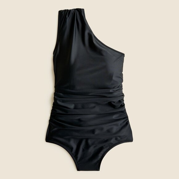 NWT J.Crew Long-torso Ruched One-shoulder One-piece - Picture 1 of 3